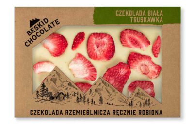 Czekolada biała 32% z truskawką 70g