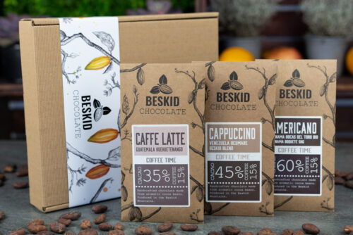 Zestaw prezentowy czekolady z dodatkiem kaw - seria Coffee Time