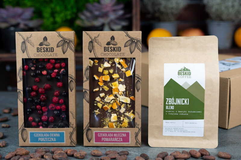 Zestaw prezentowy 2 czekolady i kawa