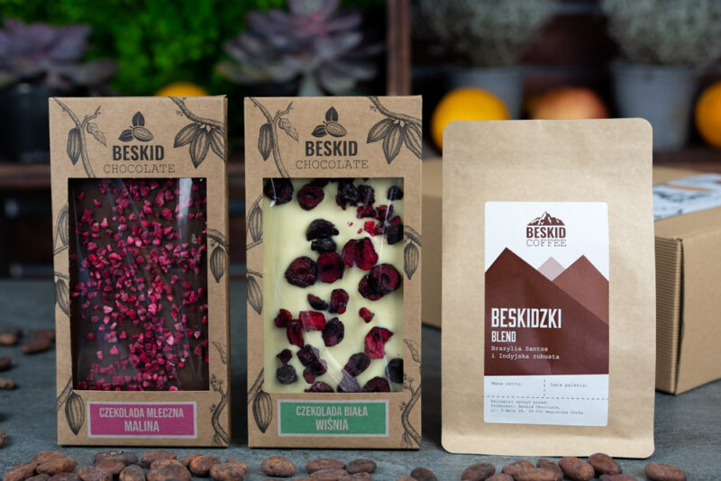 Zestaw prezentowy 2 czekolady i kawa