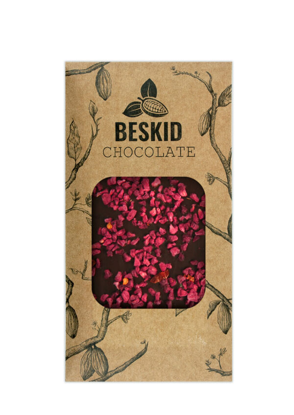 Czekolada ciemna z malinami i chili 60g
