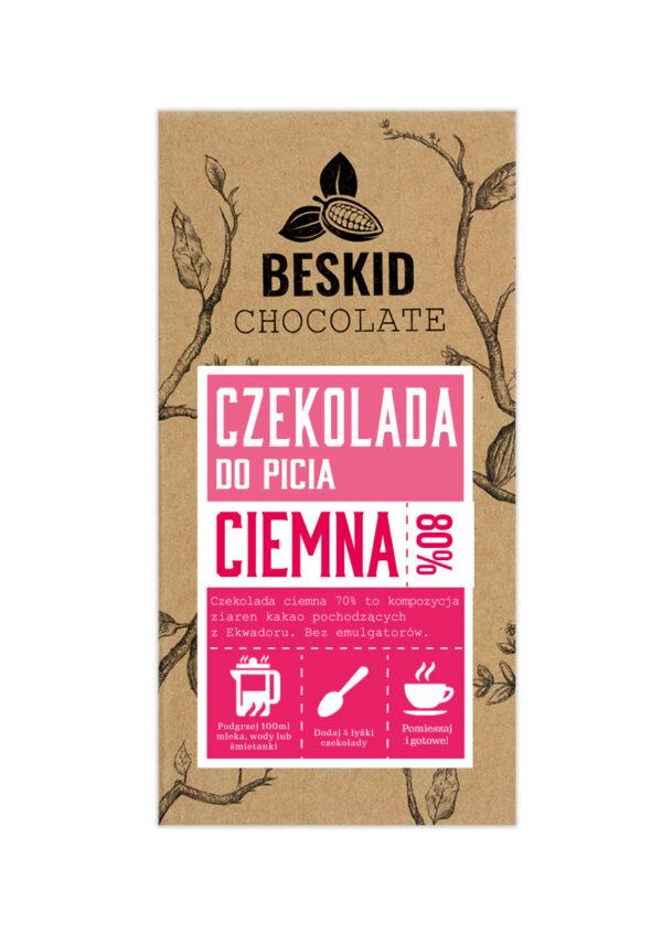 Czekolada do picia Beskid ciemna 80 Ekwador