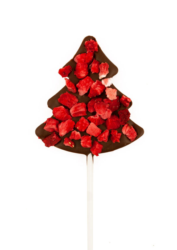 Czekolady lizak w kształcie choinki