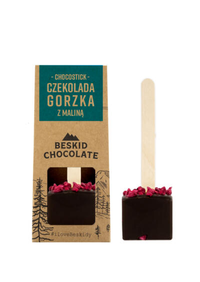 Chocostick z czekolady ciemnej z malinami 45g