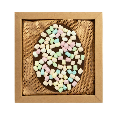 Jajko z czekolady mlecznej z piankami marshmallow 100g