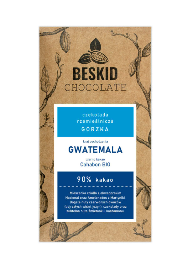 Czekolada gorzka Gwatemala Cahabon 90%