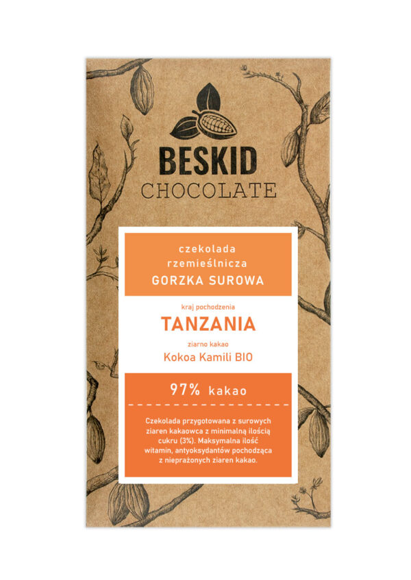 Czekolada ciemna surowa 97% Tanzania