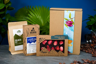 Zestaw prezentowy kawa, czekolada i czekolada do picia