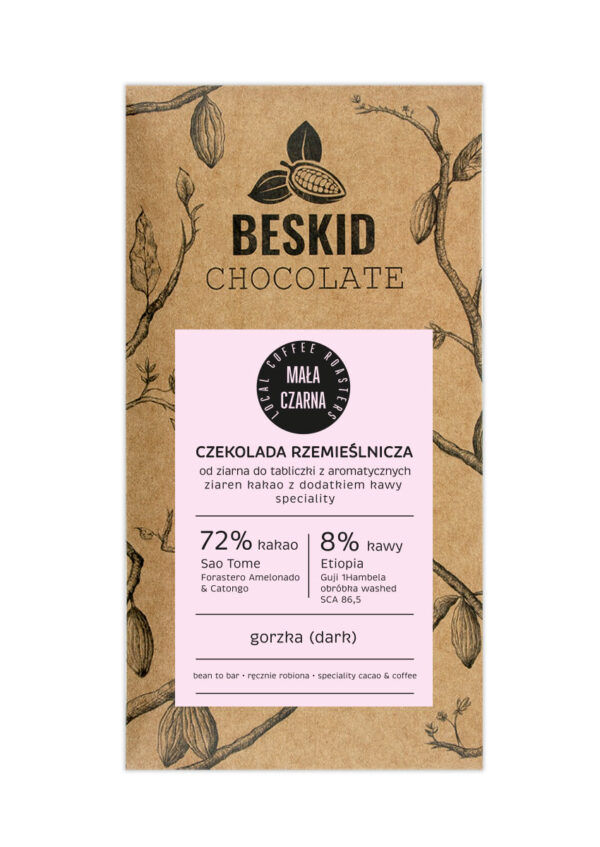 Czekolada ciemna 72% z kawą Mała Czarna Etiopia
