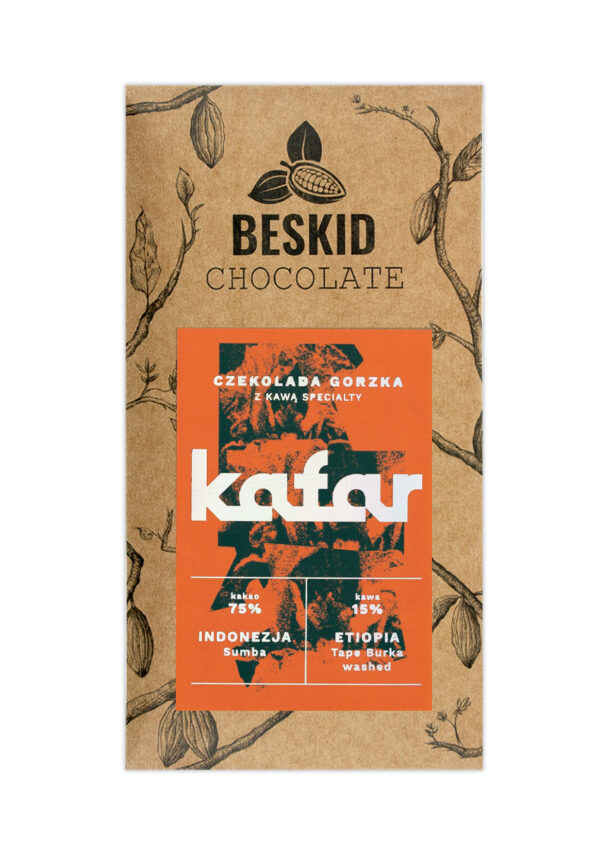 Czekolada ciemna Indonezja 75% z kawą Kafar Etiopia