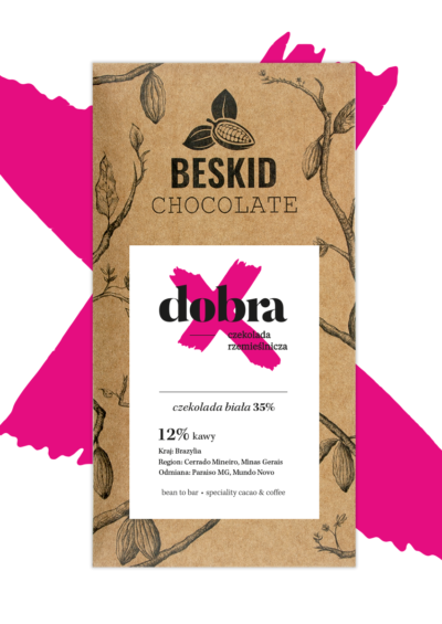 Czekolada biała 35% z kawą Dobra Brazylia