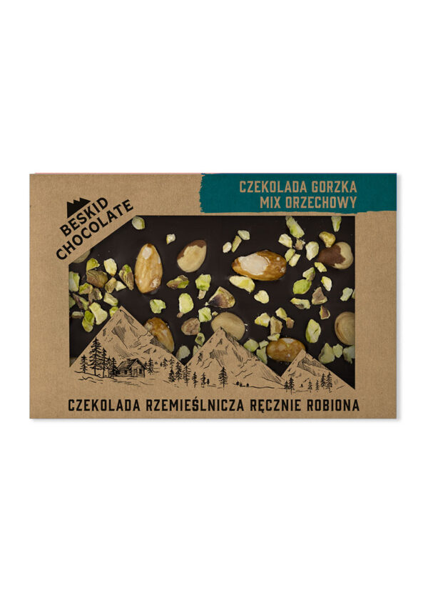 Dark chocolate with nut mix