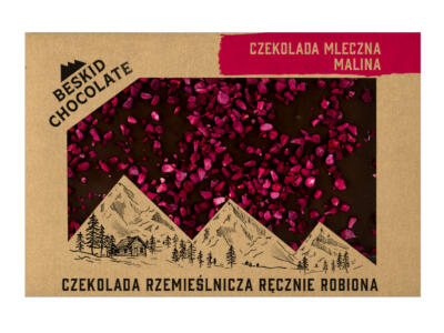 Czekolada mleczna z malinami