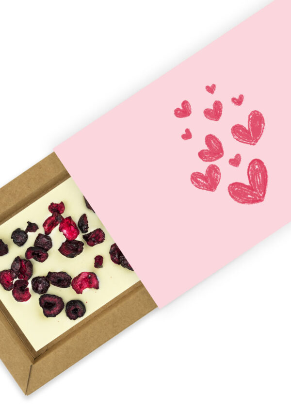 Walentynki - Czekolada biała z wiśniami