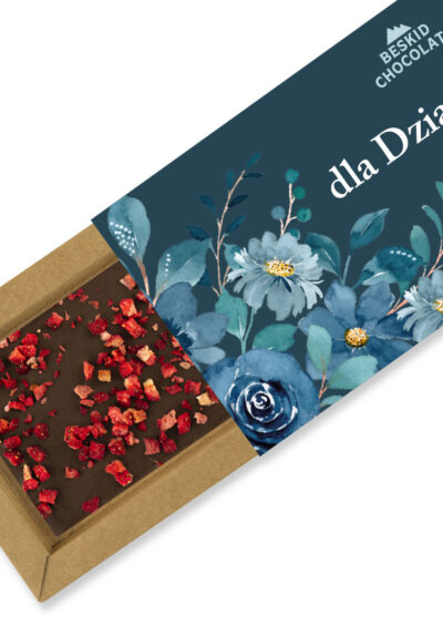 Czekolada dla dziadka mleczna z truskawkami na Dzień Babci i Dziadka