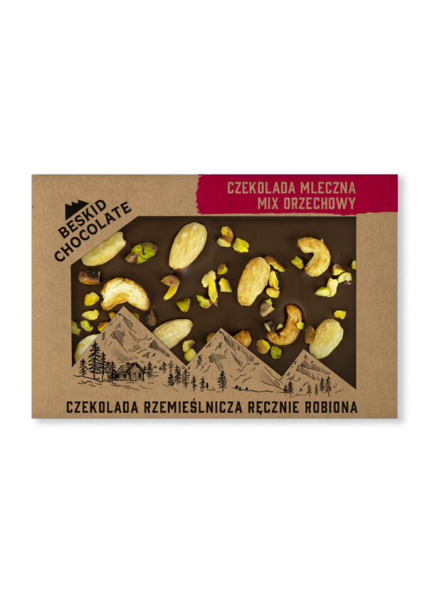 Milk chocolate with mixed nuts