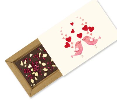 Walentynki - Czekolada mleczna z ananasem i maliną