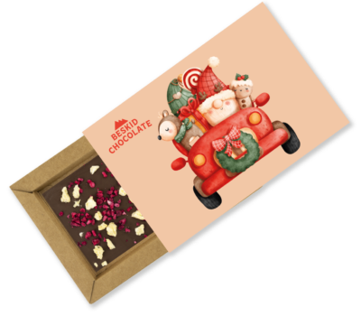 Christmas - Milk chocolate with pineapple and raspberry