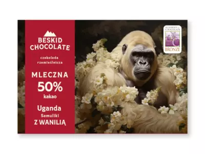 Czekolada mleczna Uganda 50% z wanilią