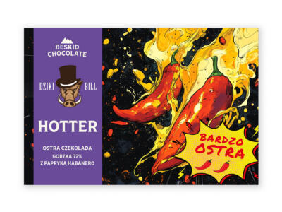 Czekolada gorzka 72% bardzo ostra z papryką habanero Dziki Bill